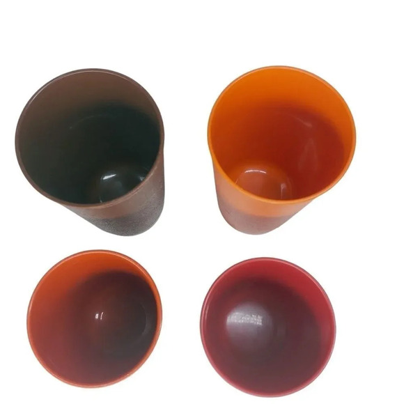 Vintage Tupperware  Plastic Cups Set of 4 - Picture 6 of 9